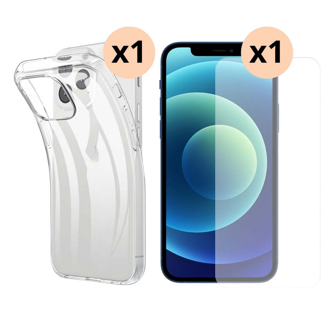 Combo Case Transparente + Vidrio templado